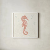 Seaside Style II by Anne Tavoletti. Shown in a crisp white glass frame for a clean and minimalist style. Available as an archival giclee rolled canvas, fine art paper, or poster print. SKU 80252a.