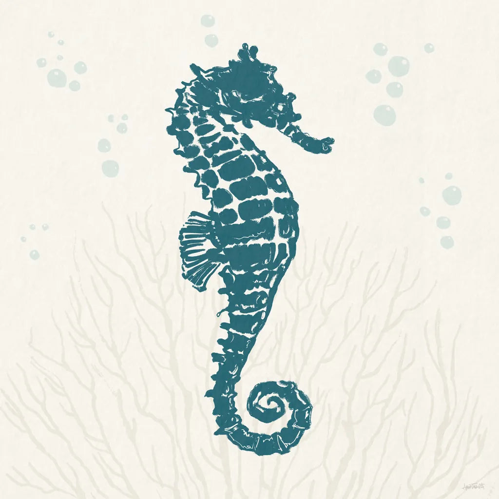 Seaside Style II Blue by Anne Tavoletti. SKU 82962a. Archival Giclee Fine art print for wall decor.