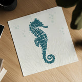 Seaside Style II Blue by Anne Tavoletti. Shown as a detailed flat fine art print, highlighting archival giclee quality. Available as an archival giclee rolled canvas, fine art paper, or poster print. SKU 82962a.