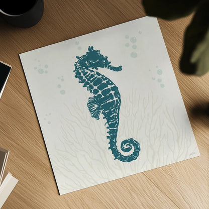 Seaside Style II Blue by Anne Tavoletti. Shown as a detailed flat fine art print, highlighting archival giclee quality. Available as an archival giclee rolled canvas, fine art paper, or poster print. SKU 82962a.