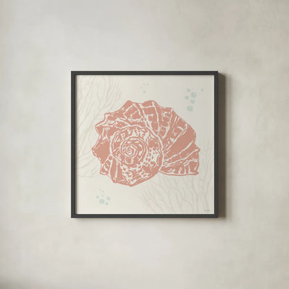 Seaside Style IX by Anne Tavoletti. Shown in a sleek black glass frame for a contemporary gallery look. Available as an archival giclee rolled canvas, fine art paper, or poster print. SKU 80259a.