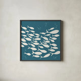 Seaside Style VI v2 by Anne Tavoletti. Shown in a sleek black glass frame for a contemporary gallery look. Available as an archival giclee rolled canvas, fine art paper, or poster print. SKU 81080a.