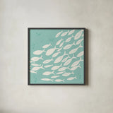 Seaside Style VII by Anne Tavoletti. Shown in a sleek black glass frame for a contemporary gallery look. Available as an archival giclee rolled canvas, fine art paper, or poster print. SKU 80257a.