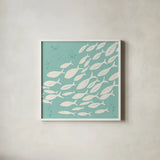 Seaside Style VII by Anne Tavoletti. Shown in a crisp white glass frame for a clean and minimalist style. Available as an archival giclee rolled canvas, fine art paper, or poster print. SKU 80257a.