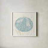 Seaside Style VIII by Anne Tavoletti. Shown in a crisp white glass frame for a clean and minimalist style. Available as an archival giclee rolled canvas, fine art paper, or poster print. SKU 80258a.