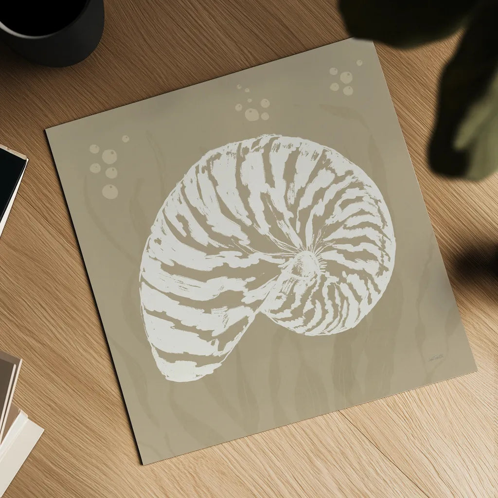 Seaside Style X Neutral by Anne Tavoletti. Shown as a detailed flat fine art print, highlighting archival giclee quality. Available as an archival giclee rolled canvas, fine art paper, or poster print. SKU 81064a.