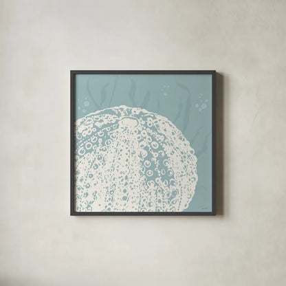 Seaside Style XIV by Anne Tavoletti. Shown in a sleek black glass frame for a contemporary gallery look. Available as an archival giclee rolled canvas, fine art paper, or poster print. SKU 80264a.