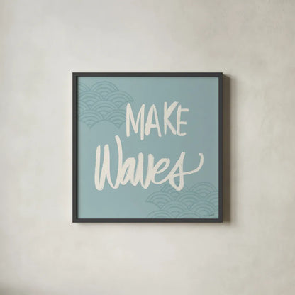 Seaside Style XVII by Anne Tavoletti. Shown in a sleek black glass frame for a contemporary gallery look. Available as an archival giclee rolled canvas, fine art paper, or poster print. SKU 80267a.