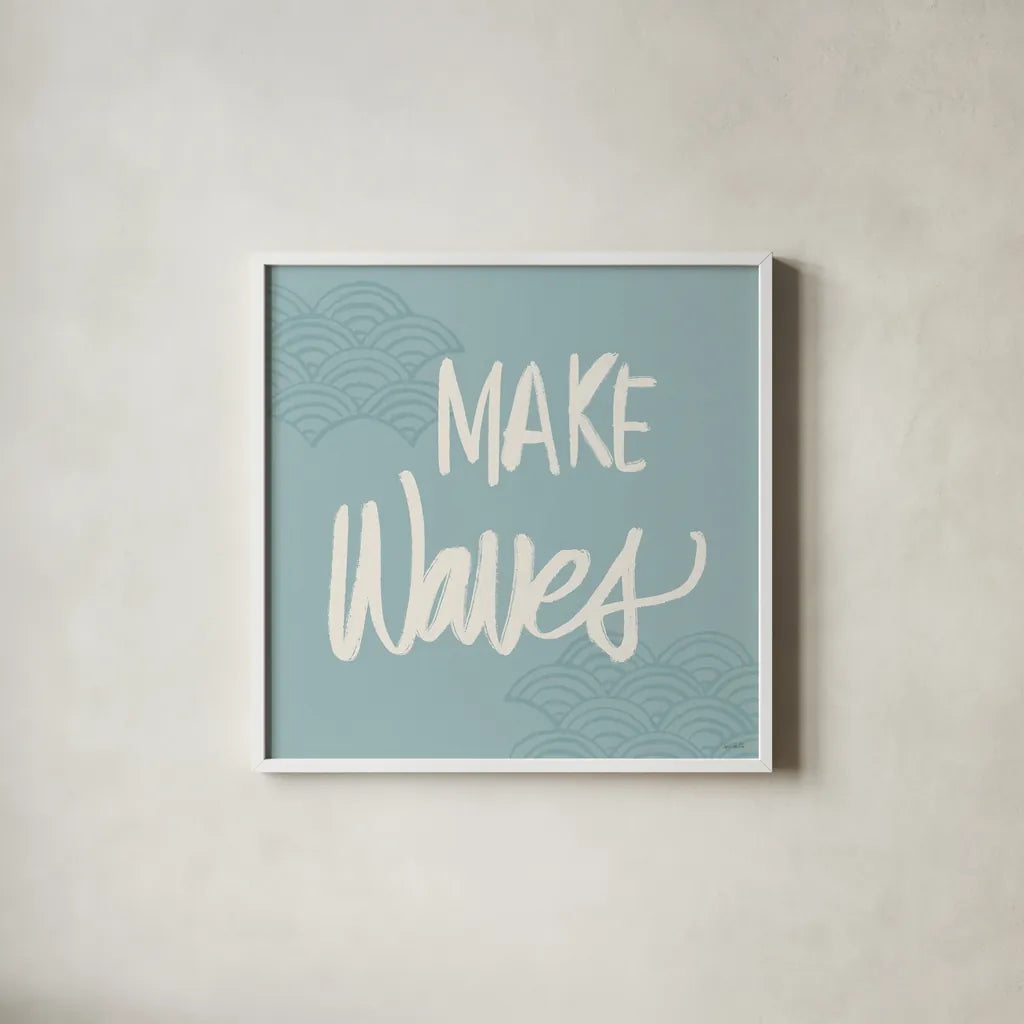 Seaside Style XVII by Anne Tavoletti. Shown in a crisp white glass frame for a clean and minimalist style. Available as an archival giclee rolled canvas, fine art paper, or poster print. SKU 80267a.