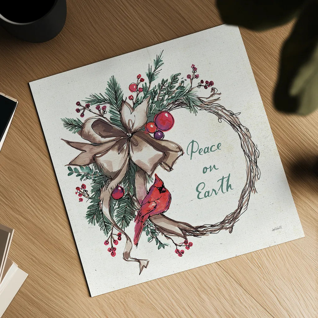 Seasonal Charm IV by Anne Tavoletti. Shown as a detailed flat fine art print, highlighting archival giclee quality. Available as an archival giclee rolled canvas, fine art paper, or poster print. SKU 36860a.