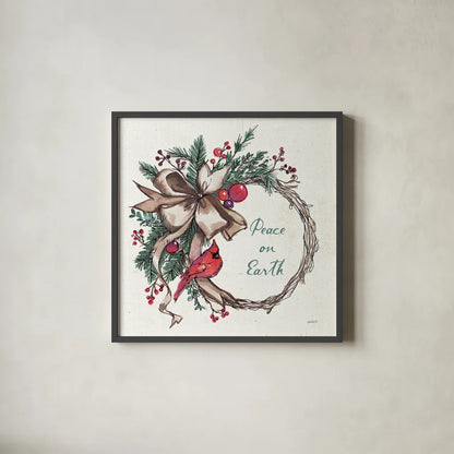 Seasonal Charm IV by Anne Tavoletti. Shown in a sleek black glass frame for a contemporary gallery look. Available as an archival giclee rolled canvas, fine art paper, or poster print. SKU 36860a.