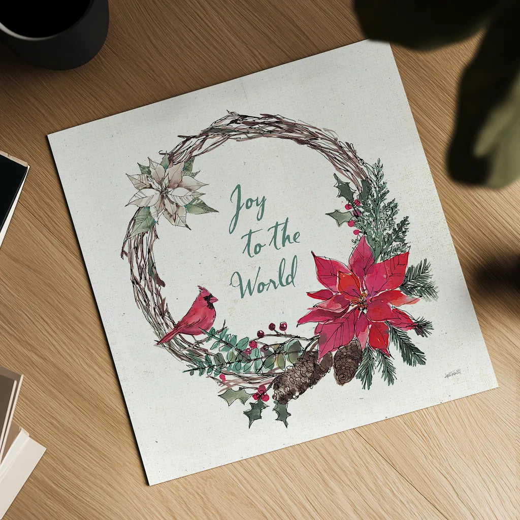 Seasonal Charm V by Anne Tavoletti. Shown as a detailed flat fine art print, highlighting archival giclee quality. Available as an archival giclee rolled canvas, fine art paper, or poster print. SKU 36861a.