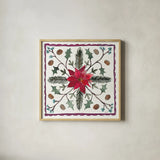 Seasonal Charm VIII by Anne Tavoletti. Shown in a natural wood glass frame for a timeless modern aesthetic. Available as an archival giclee rolled canvas, fine art paper, or poster print. SKU 36864a.