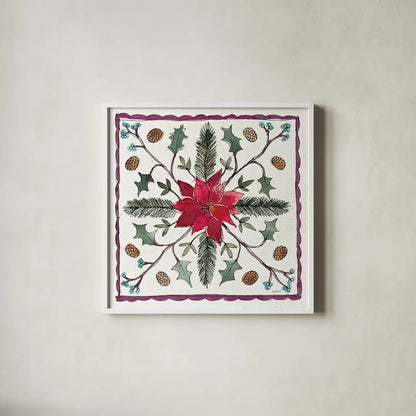 Seasonal Charm VIII by Anne Tavoletti. Shown in a crisp white glass frame for a clean and minimalist style. Available as an archival giclee rolled canvas, fine art paper, or poster print. SKU 36864a.