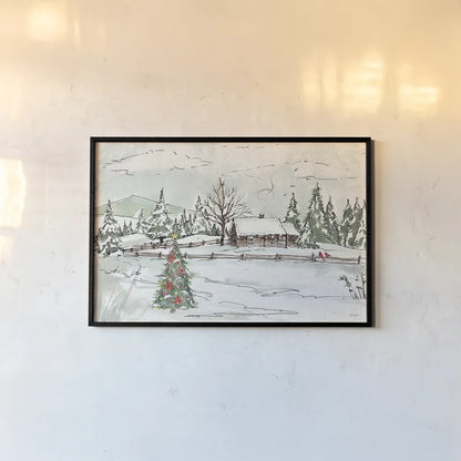 Seasonal Charm X by Anne Tavoletti. shown as a paper print in a black flame. Available as a archival giclee rolled canvas, fine art paper, or poster print. SKU 36866i.