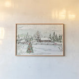 Seasonal Charm X by Anne Tavoletti. shown as a paper print in a natural frame. Available as a archival giclee rolled canvas, fine art paper, or poster print. SKU 36866i.