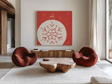 Seasonal Shades X by Anne Tavoletti. Shown as extra-large giant wall art in a modern living room. Available as an archival giclee rolled canvas, fine art paper, or poster print. SKU 81768a.