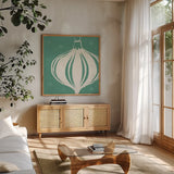 Seasonal Shades XI by Anne Tavoletti. Shown in a natural wood frame in a cozy modern living room. Available as an archival giclee rolled canvas, fine art paper, or poster print. SKU 81769a.