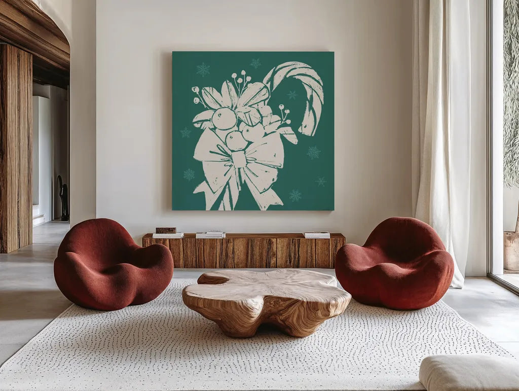 Seasonal Shades XII by Anne Tavoletti. Shown as extra-large giant wall art in a modern living room. Available as an archival giclee rolled canvas, fine art paper, or poster print. SKU 81770a.