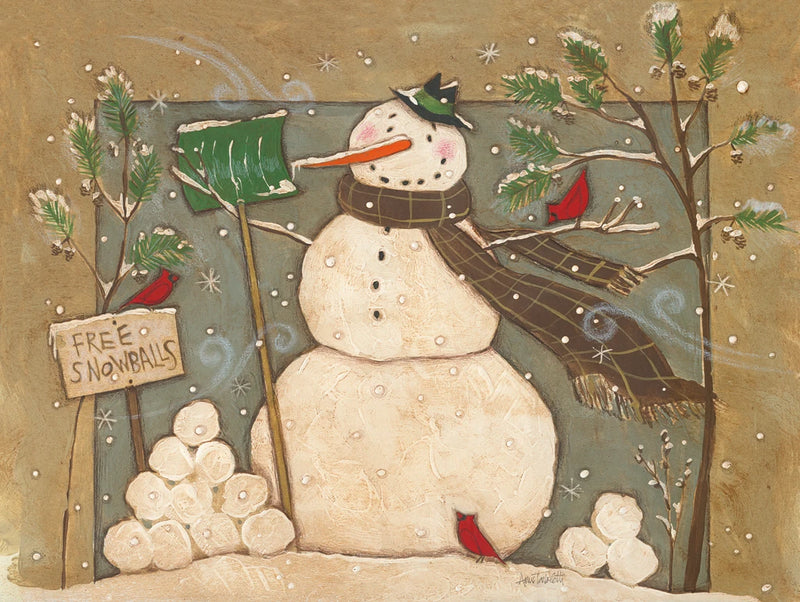 Seasonal Snowman I by Anne Tavoletti