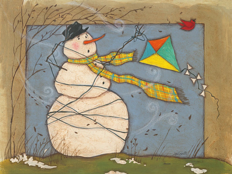 Seasonal Snowman III by Anne Tavoletti