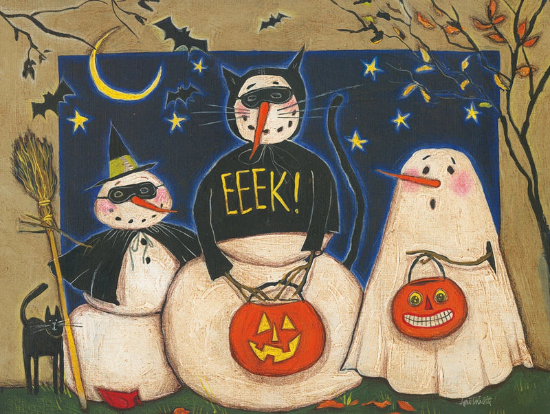 Seasonal Snowman X by Anne Tavoletti
