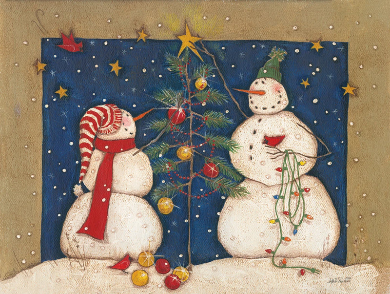 Seasonal Snowman XII by Anne Tavoletti