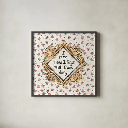 Sentiments II by Anne Tavoletti. Shown in a sleek black glass frame for a contemporary gallery look. Available as an archival giclee rolled canvas, fine art paper, or poster print. SKU 87595a.