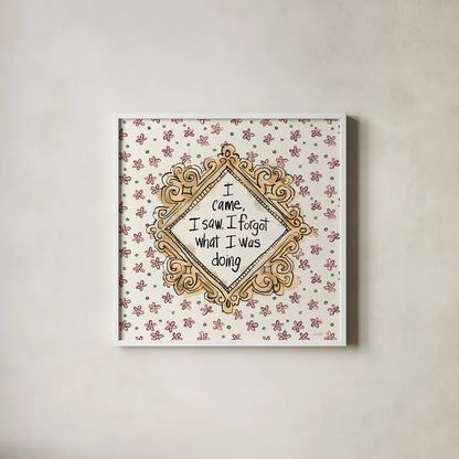 Sentiments II by Anne Tavoletti. Shown in a crisp white glass frame for a clean and minimalist style. Available as an archival giclee rolled canvas, fine art paper, or poster print. SKU 87595a.