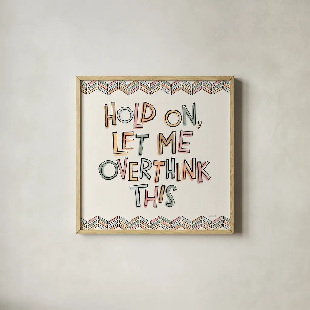 Sentiments III by Anne Tavoletti. Shown in a natural wood glass frame for a timeless modern aesthetic. Available as an archival giclee rolled canvas, fine art paper, or poster print. SKU 87596a.