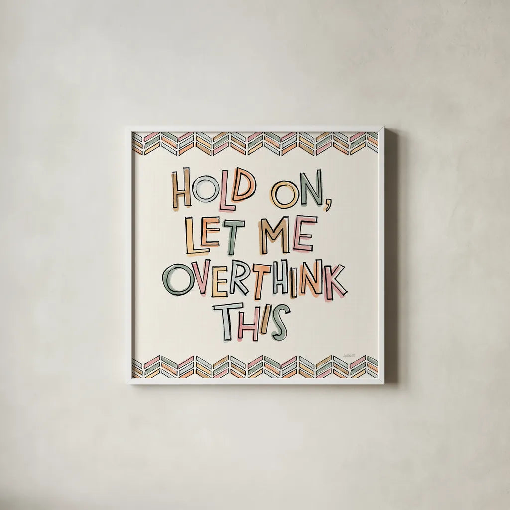 Sentiments III by Anne Tavoletti. Shown in a crisp white glass frame for a clean and minimalist style. Available as an archival giclee rolled canvas, fine art paper, or poster print. SKU 87596a.