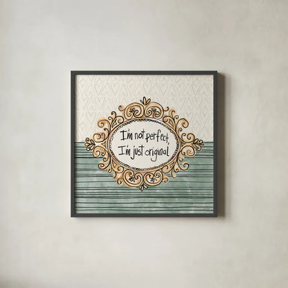 Sentiments IV by Anne Tavoletti. Shown in a sleek black glass frame for a contemporary gallery look. Available as an archival giclee rolled canvas, fine art paper, or poster print. SKU 87597a.