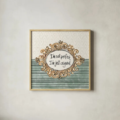 Sentiments IV by Anne Tavoletti. Shown in a natural wood glass frame for a timeless modern aesthetic. Available as an archival giclee rolled canvas, fine art paper, or poster print. SKU 87597a.