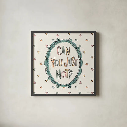 Sentiments V by Anne Tavoletti. Shown in a sleek black glass frame for a contemporary gallery look. Available as an archival giclee rolled canvas, fine art paper, or poster print. SKU 87598a.