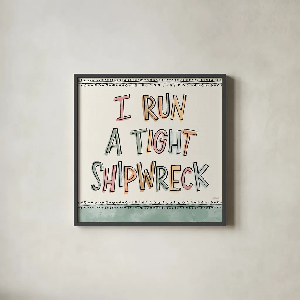 Sentiments VI by Anne Tavoletti. Shown in a sleek black glass frame for a contemporary gallery look. Available as an archival giclee rolled canvas, fine art paper, or poster print. SKU 87599a.