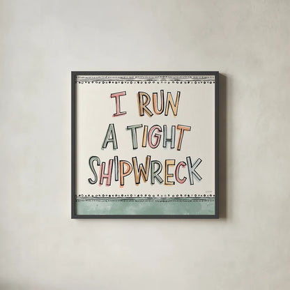 Sentiments VI by Anne Tavoletti. Shown in a sleek black glass frame for a contemporary gallery look. Available as an archival giclee rolled canvas, fine art paper, or poster print. SKU 87599a.