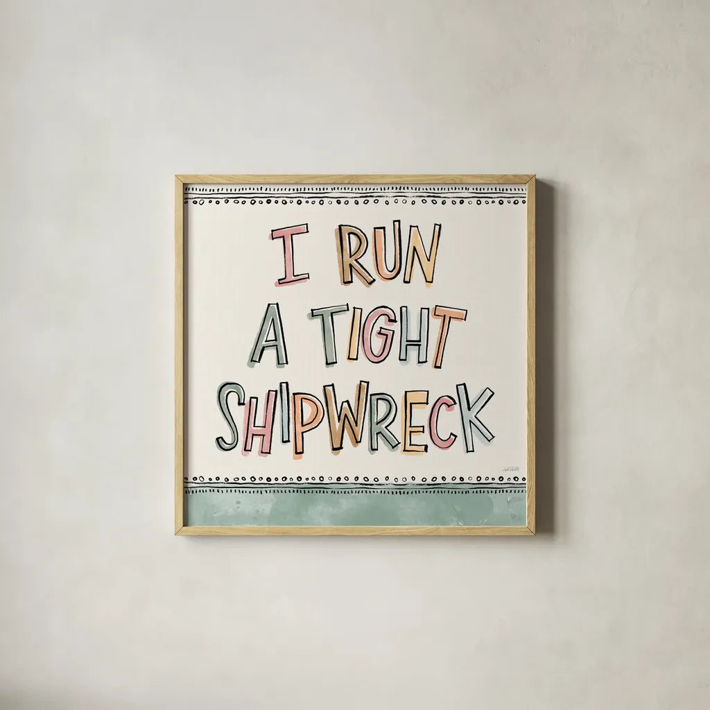 Sentiments VI by Anne Tavoletti. Shown in a natural wood glass frame for a timeless modern aesthetic. Available as an archival giclee rolled canvas, fine art paper, or poster print. SKU 87599a.