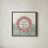 Sentiments VII by Anne Tavoletti. Shown in a sleek black glass frame for a contemporary gallery look. Available as an archival giclee rolled canvas, fine art paper, or poster print. SKU 87600a.