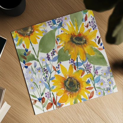 September Flowers by Anne Tavoletti. Shown as a detailed flat fine art print, highlighting archival giclee quality. Available as an archival giclee rolled canvas, fine art paper, or poster print. SKU 59352a.