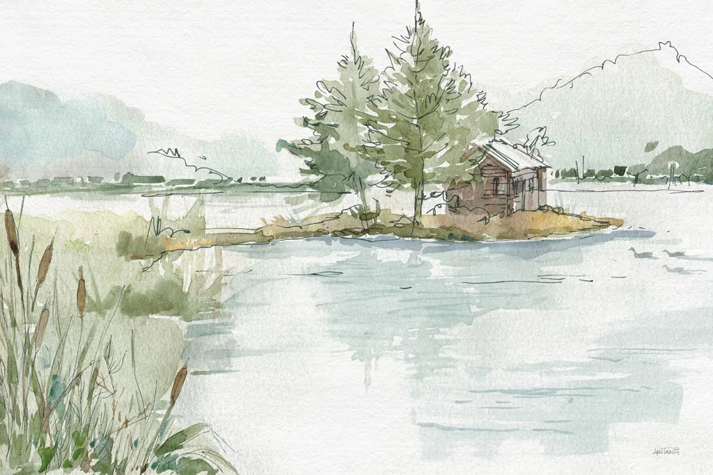 Serene Lake II by Anne Tavoletti. SKU 72231i. Archival Giclee Fine art print for wall decor.