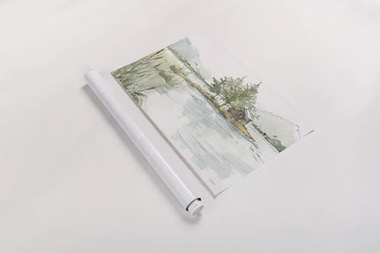 Serene Lake II by Anne Tavoletti. shown as a rolled paper print. Available as archival giclee rolled canvas, fine art paper, or poster print. SKU 72231i.