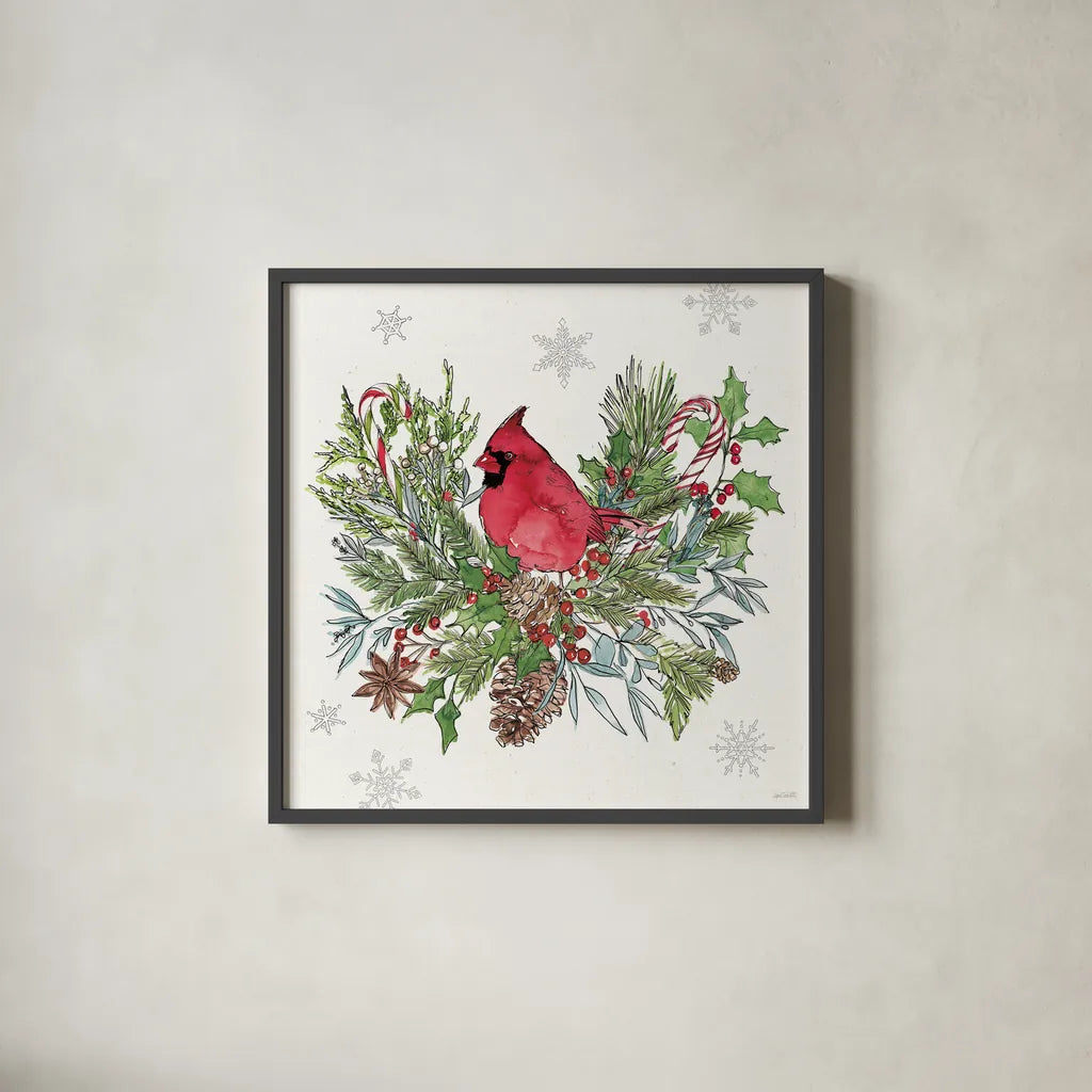 Signs of the Season III by Anne Tavoletti. Shown in a sleek black glass frame for a contemporary gallery look. Available as an archival giclee rolled canvas, fine art paper, or poster print. SKU 83061a.