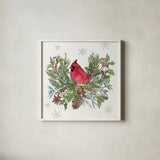 Signs of the Season III by Anne Tavoletti. Shown in a crisp white glass frame for a clean and minimalist style. Available as an archival giclee rolled canvas, fine art paper, or poster print. SKU 83061a.