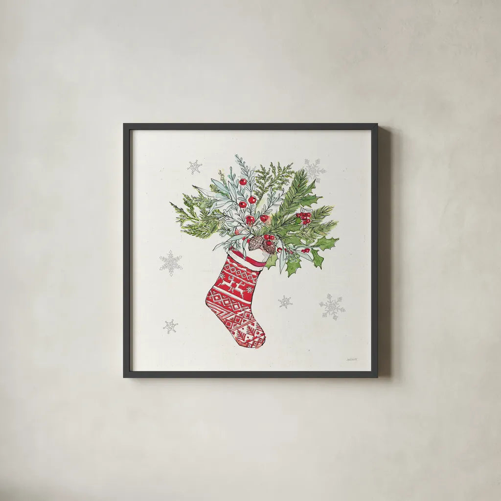 Signs of the Season IX by Anne Tavoletti. Shown in a sleek black glass frame for a contemporary gallery look. Available as an archival giclee rolled canvas, fine art paper, or poster print. SKU 90059a.
