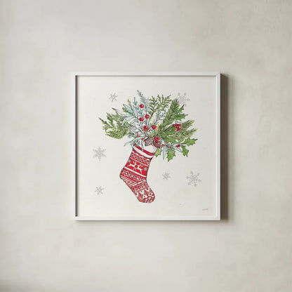 Signs of the Season IX by Anne Tavoletti. Shown in a crisp white glass frame for a clean and minimalist style. Available as an archival giclee rolled canvas, fine art paper, or poster print. SKU 90059a.