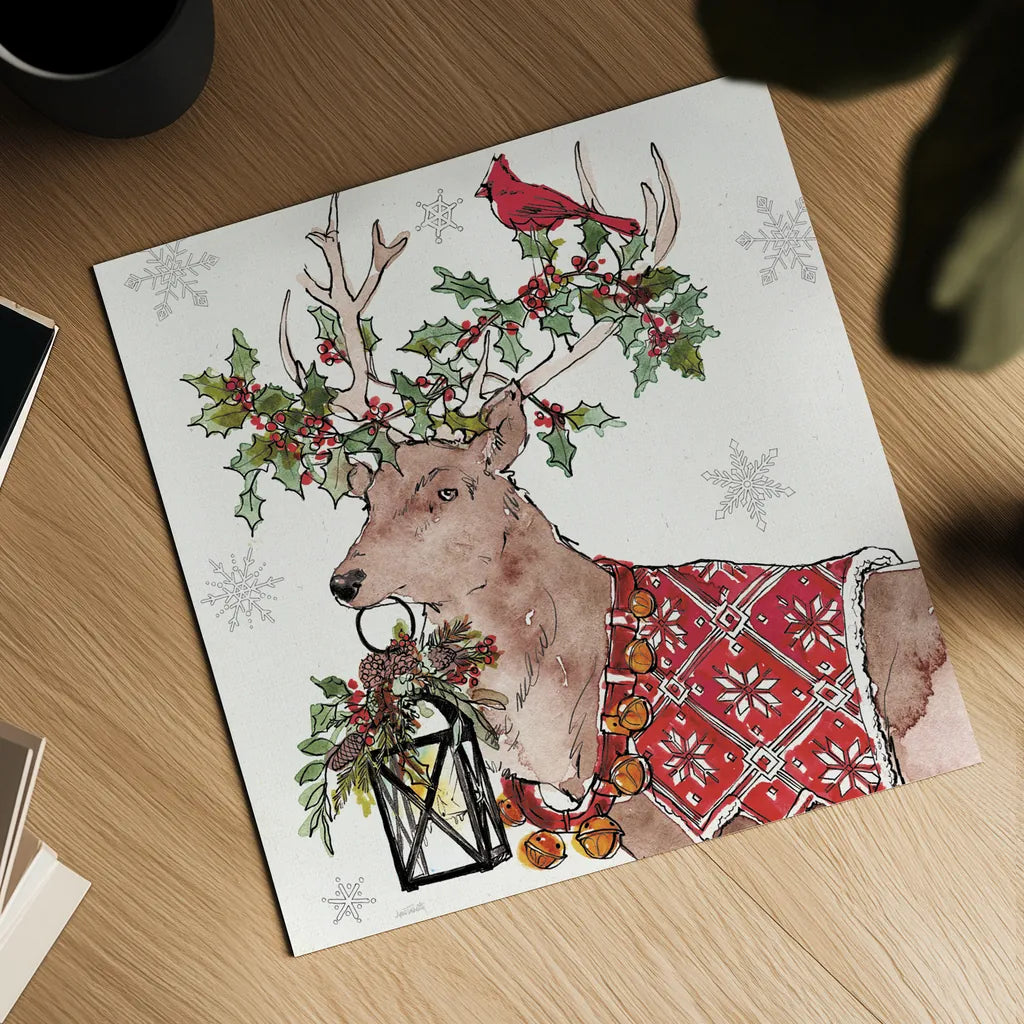 Signs of the Season V by Anne Tavoletti. Shown as a detailed flat fine art print, highlighting archival giclee quality. Available as an archival giclee rolled canvas, fine art paper, or poster print. SKU 83063a.