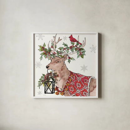 Signs of the Season V by Anne Tavoletti. Shown in a crisp white glass frame for a clean and minimalist style. Available as an archival giclee rolled canvas, fine art paper, or poster print. SKU 83063a.