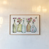 Simply Petals IV by Anne Tavoletti. shown as a paper print in a natural frame. Available as a archival giclee rolled canvas, fine art paper, or poster print. SKU 38888i.