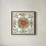 Simply Petals IX Warm by Anne Tavoletti. Shown in a sleek black glass frame for a contemporary gallery look. Available as an archival giclee rolled canvas, fine art paper, or poster print. SKU 41466a.