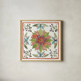 Simply Petals IX Warm by Anne Tavoletti. Shown in a natural wood glass frame for a timeless modern aesthetic. Available as an archival giclee rolled canvas, fine art paper, or poster print. SKU 41466a.